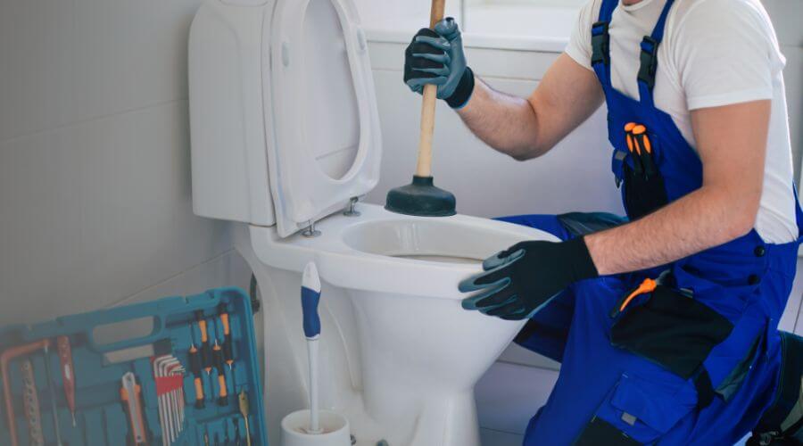 Professional clogged toilet repair in Martinsville, MO